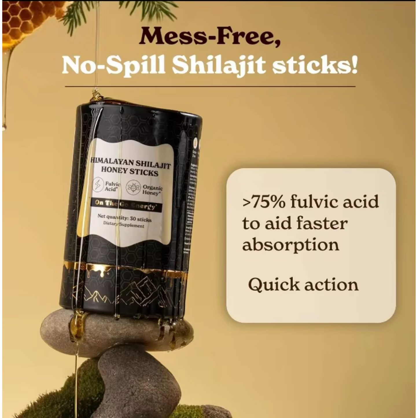 GYC Shilajit Raw Honey Sticks