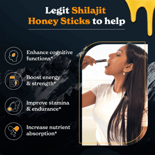 GYC Shilajit Raw Honey Sticks
